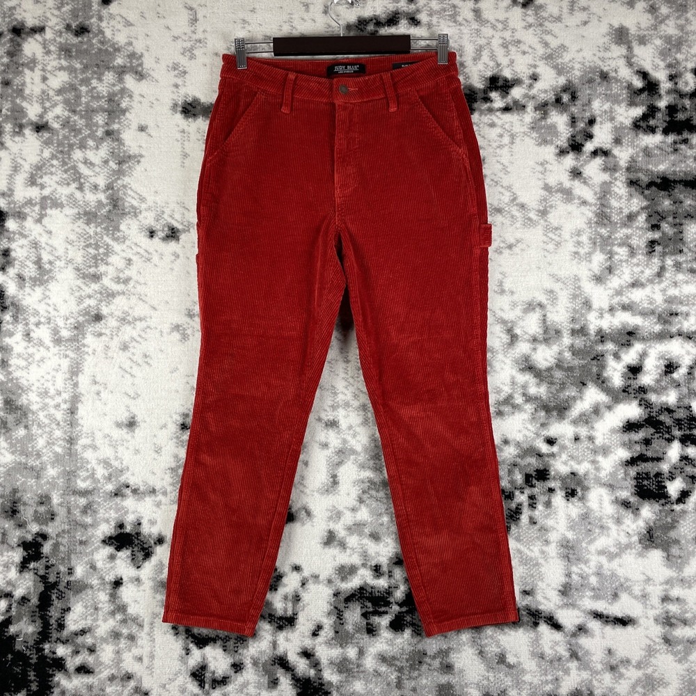 Judy Blue Red Corduroy Boot Cut Jeans